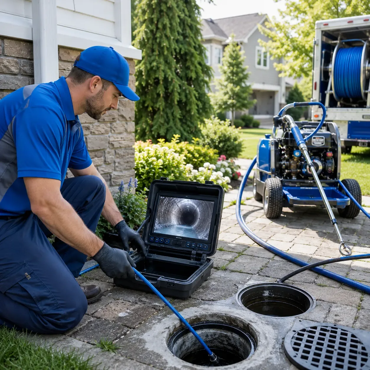 Outdoor drain cleaning professionals serving Evansville, WI
