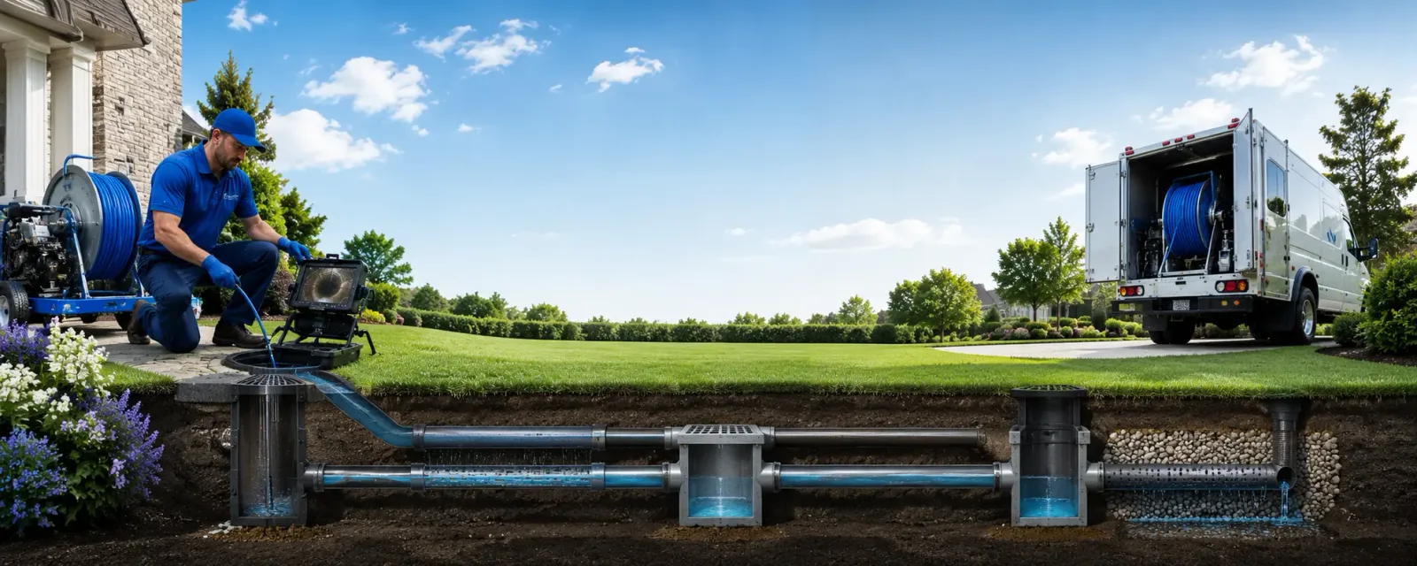 Outdoor drain cleaning information for Evansville, WI